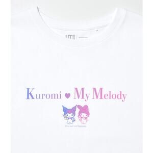Uniqlo x Sanrio Characters Kuromi My Melody UT Graphic Cropped T-Shirt in White